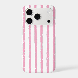simple white and pink stripes iPhone 17 pro case