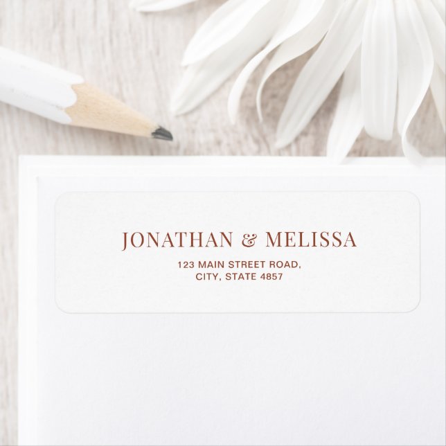 Simple White and Terracotta Typography Wedding (Insitu)