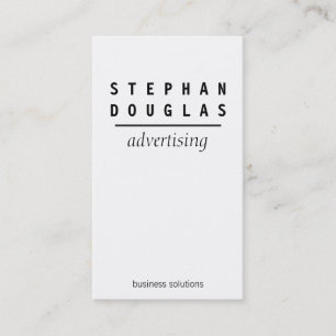 Simple White & Black Business Card