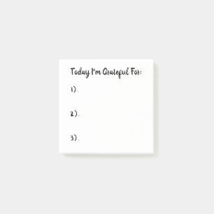 Simple White & Black Gratitude Post-it Notes