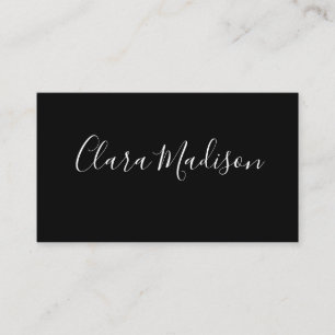 simple white black modern minimalist classic business card