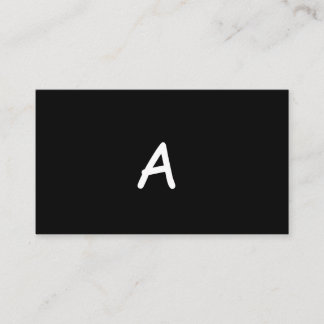 simple white black modern minimalist monogram business card
