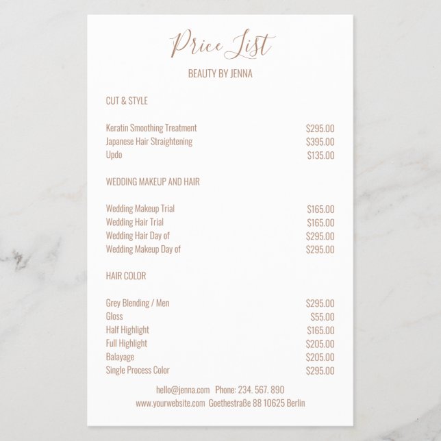 Simple  White Brown Flyer (Front)