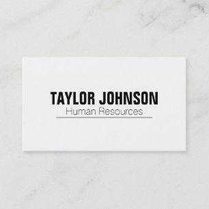 Simple White Business Card
