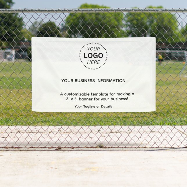 Simple White Business Event Logo Text Banner (Insitu)