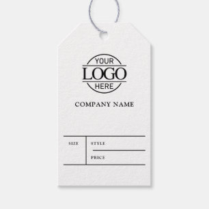 Simple White Business Logo Clothing Price Hang Tag