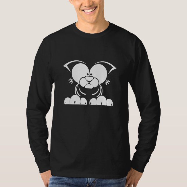 Simple White Cat T-Shirt (Front)