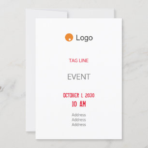 Simple White Corporate Invitation