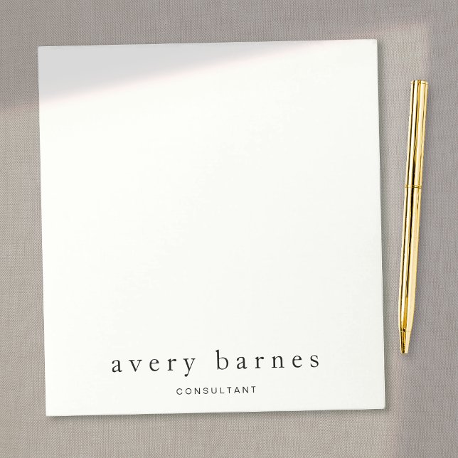 Simple White Creative Professional Modern Business Notepad (Creator Uploaded)