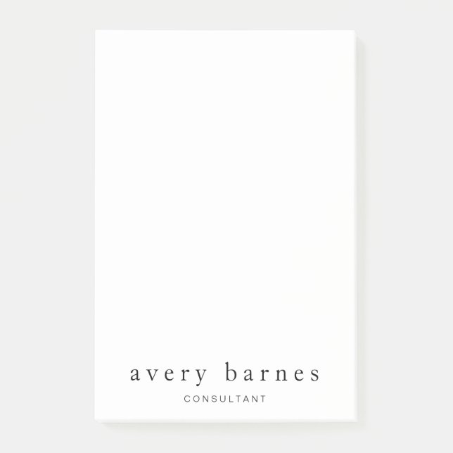 Simple White Creative Professional Modern Post-it Notes (Front)