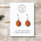 Simple White  Earring Display Card |Add Your Logo