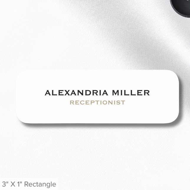 Simple White Employee Name Tag (Creator Uploaded)