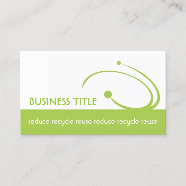 Simple White Environmental Engineers Business Card (Front)