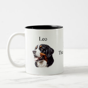 Simple White Favourite Dog Pet Custom Two-Tone Coffee Mug