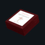 Simple white floral first communion cross name   gift box<br><div class="desc">Modern first commnunion gift box with a floral cross on a simple white background and a hand lettered script name. Personalise with name,  text and date.</div>