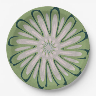 Simple White Flower Napkins Paper Plate