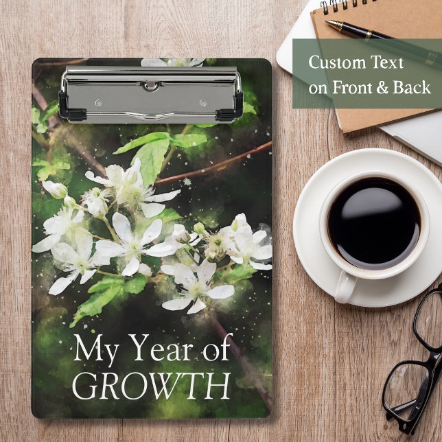 Simple White Flower Watercolor Mini Clipboard (Creator Uploaded)