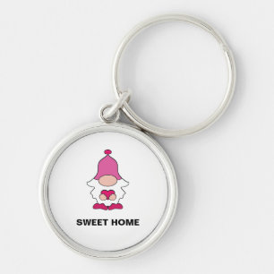 SIMPLE WHITE GENOME SWEET HOME MAGNET KEY RING