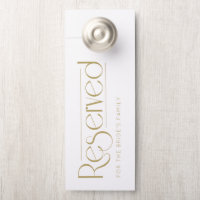Simple White Gold Wedding Reserved