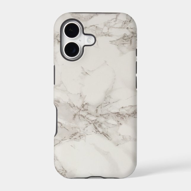 Simple White Grey Marble Texture Personalised (Back)
