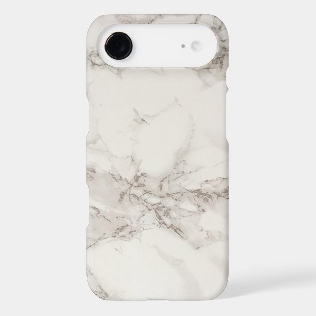 Simple White Grey Marble Texture Personalised Case-Mate iPhone Case (Back)
