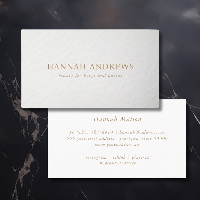 Simple White-Grey Modern Minimalist  Business Card (Simple White-Grey Modern Minimalist Business Card)