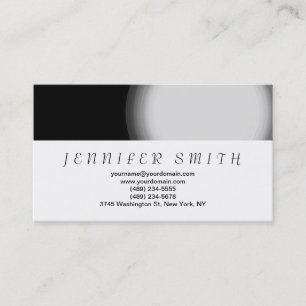 Simple White Grey Plain Business Card