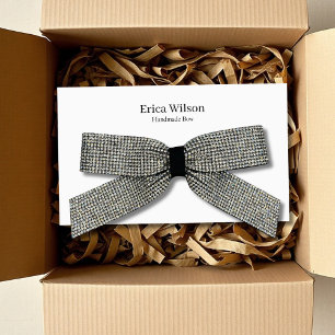 Simple White Hair Bow Clip Barrette Display card