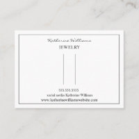 Simple White Hair Clip| Barrette Display Card
