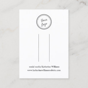 Simple White Hair Clip Display Add Your Logo Business Card