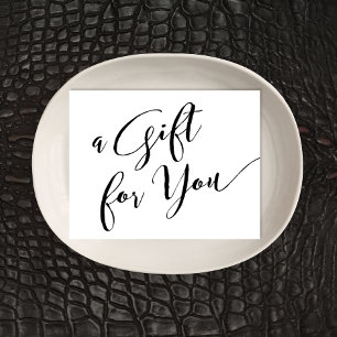 Simple White Handwritten Calligraphy Script Gift