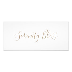 Simple White Handwritten Script Calligraphy Rack Card