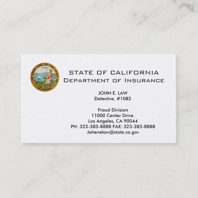 Simple White LEO Business Card (Front)