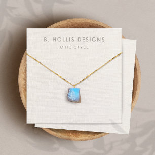 Simple White Linen (image) Necklace Display Holder