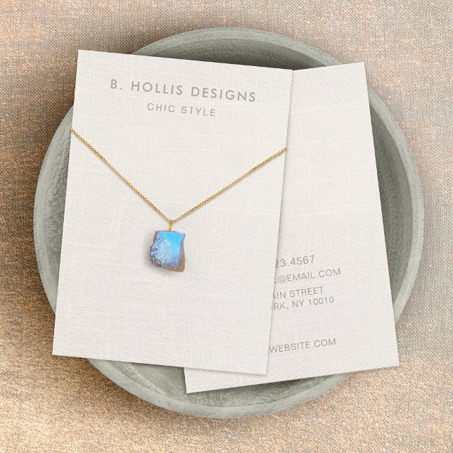 Simple White Linen (image) Necklace Display Holder (Creator Uploaded)