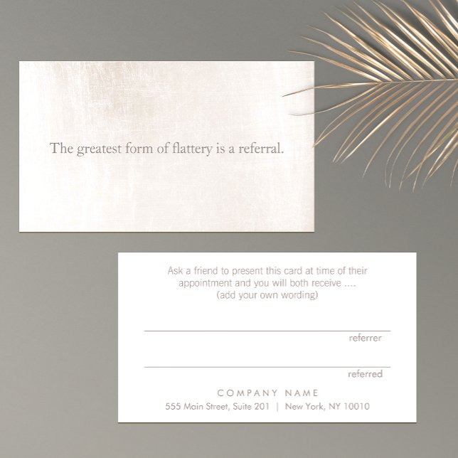 Simple White Marble Customer Loyalty Referral (Creator Uploaded)