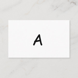 simple white modern minimalist monogram elegant bu business card