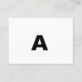 simple white modern minimalist monogram elegant bu business card