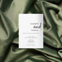 Simple white modern minimalistic wedding