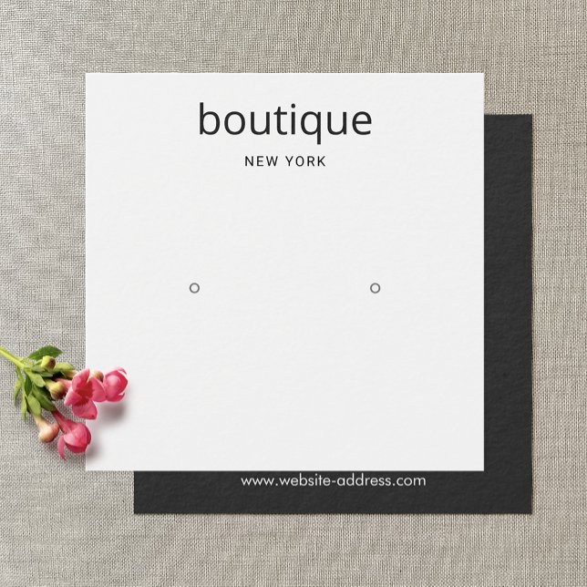 Simple White Modern Stud Earring Display Card (Creator Uploaded)