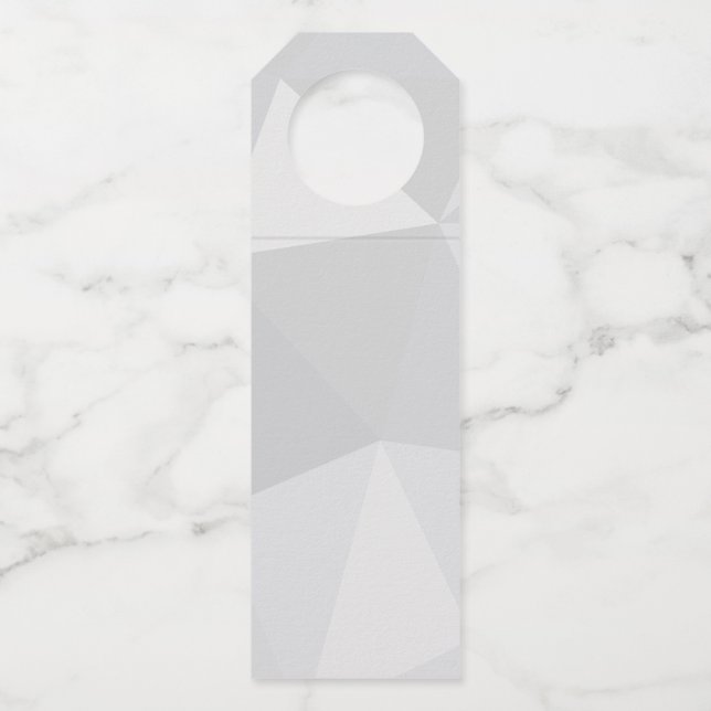 Simple, white, modern, trendy, cool illustration bottle tag (Front)