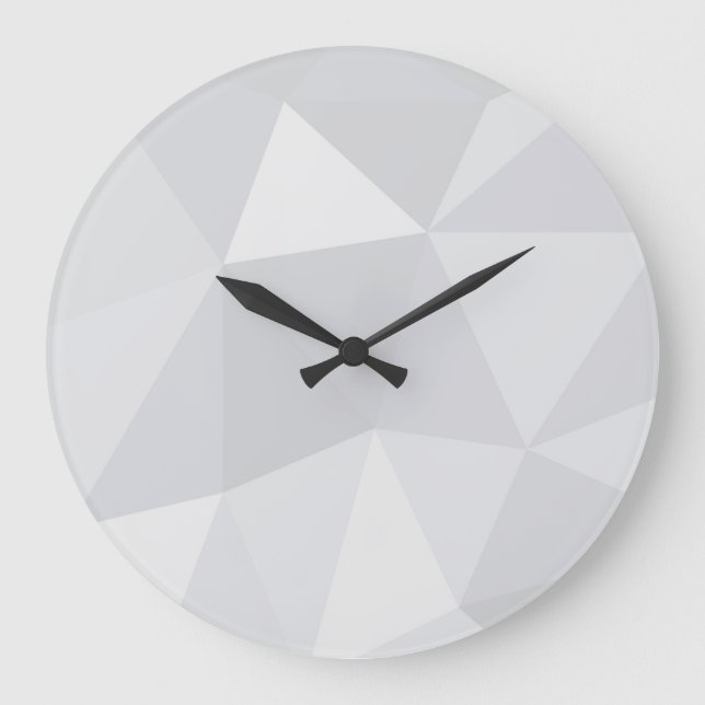 Simple, white, modern, trendy, cool illustration large clock (Front)