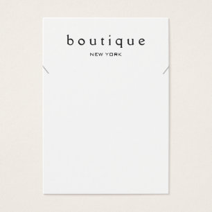 Simple White Necklace Bracelet Display Card