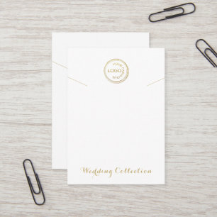 Simple White Necklace Display Logo Social Media  Business Card