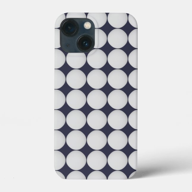 Simple White on Midnight Blue Case-Mate iPhone Case (Back)