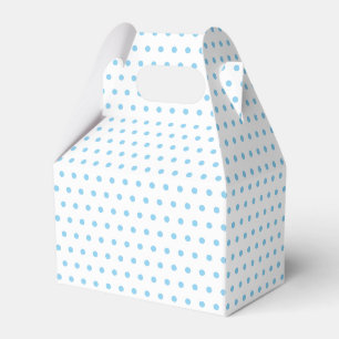 Simple White Polkadots Pattern On Baby Blue Favour Favour Box