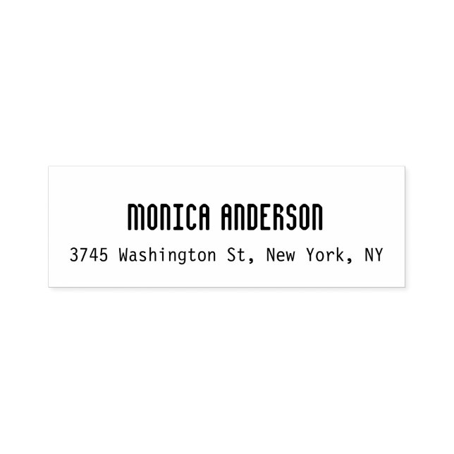 Simple White Professional Return Address Label Self-inking Stamp (Design)