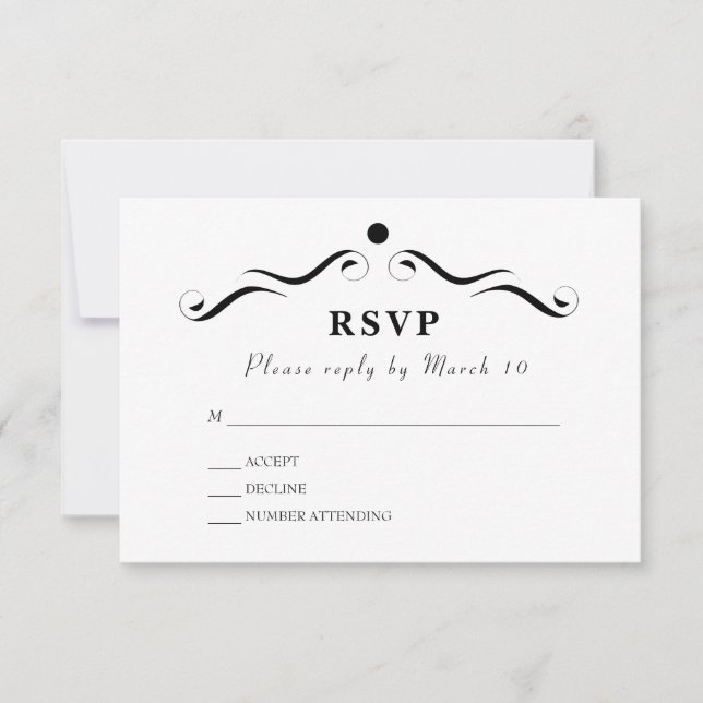 Simple White RSVP Card (Front)