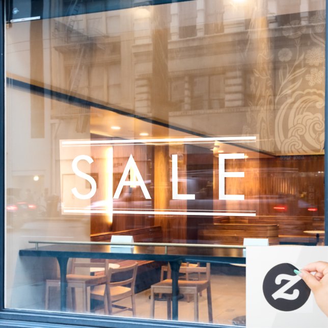 Simple White SALE Store Discount Promo (Cafe Window)