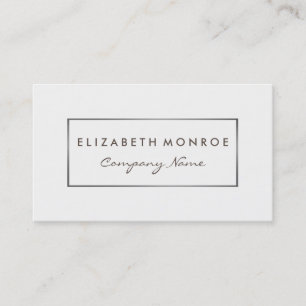 Simple White & Silver Foil Effect Business Card